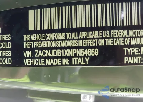 2022 Jeep Renegade Latitude 4X4 z USA, uszkodzony, nr VIN ZACNJDB1XNPN54659